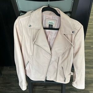 Neiman Marcus Pink Leather Jacket Size Medium